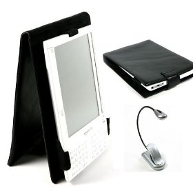 Show details of Travel Package for Amazon Kindle, Includes Kindle Leather Case and Travel Book Light for Kindle 1st Generation Only.