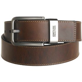 Show details of Kenneth Cole Reaction Men's Brown Out 1" Leather Reversible Belt.