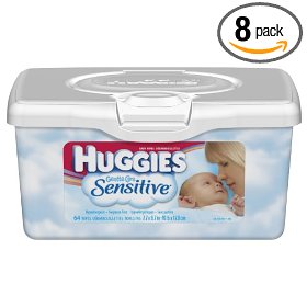 Show details of Huggies Gentle Care Sensitive Baby Wipes, 64-Count Popup Tub (Pack of 8).