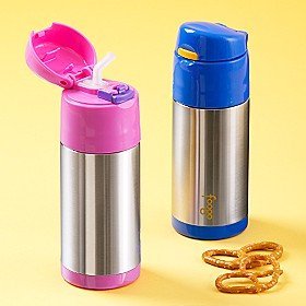 Show details of Foogo by Thermos Leak-Proof SS 12 oz Straw Bottle in Blue.