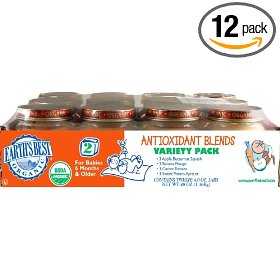 Show details of Earth's Best 2nd Antioxidant Variety Pack, 4 Ounce Jars (Pack of 12).
