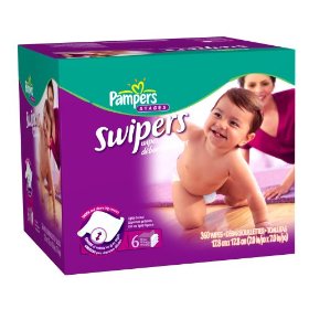 Show details of Pampers Swipers Baby Wipes Refills, 60-Count Packages (Pack of 6) (360 Total Wipes).