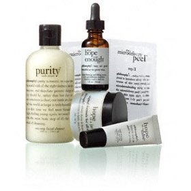 Show details of philosophy - makeup optional skincare kit - advanced face skin care system for radiant skin.