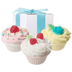 Show details of Fizzy Baker Cupcake Trio Bath Bomb Gift Box.