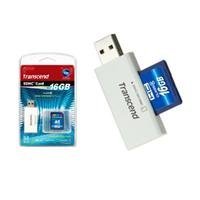 Show details of Transcend 16 GB SDHC Class 6 Flash Memory Card with Card Reader TS16GSDHC6-S5W.