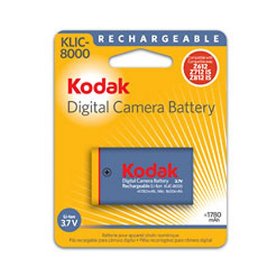 Show details of Kodak 8324154 KLIC-8000 Li-Ion Rechargeable Digital Camera Battery.