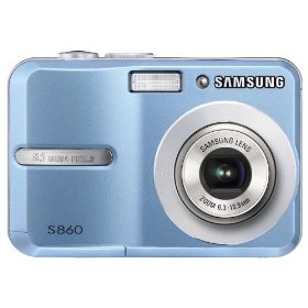 Show details of Samsung S860 8.1MP Digital Camera with 3x Optical Zoom (Blue).