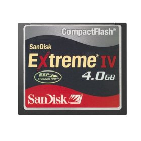 Show details of SanDisk  SDCFX4-4096-901 4GB Extreme IV CompactFlash Card.