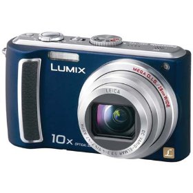 Show details of Panasonic Lumix DMC-TZ5A 9.1MP Digital Camera with 10x Wide Angle MEGA Optical Image Stabilized Zoom (Blue).