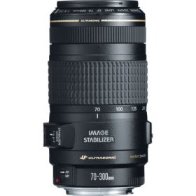 Show details of Canon EF 70-300mm f/4-5.6 IS USM Lens for Canon EOS SLR Cameras.
