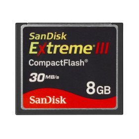 Show details of SanDisk SDCFX3-008G-A31 8GB Extreme III CF Card.