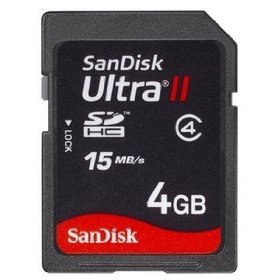 Show details of SanDisk Ultra II SDHC 4GB SD Memory Card (SDSDRH-004G-A11, US Retail Package).