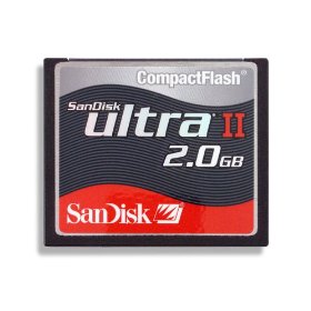 Show details of SanDisk 2GB ULTRA II CompactFlash Card (SDCFH-2048-901).