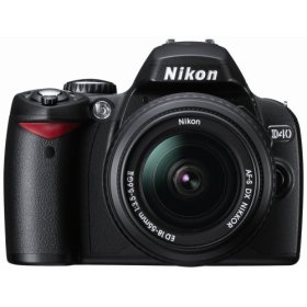 Show details of Nikon D40 6.1MP Digital SLR Camera Kit with 18-55mm f/3.5-5.6G ED II AF-S DX Zoom-Nikkor Lens.