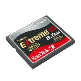 Show details of SanDisk 8 GB Extreme III CF Card SDCFX3-008G-A31  (Retail Package).