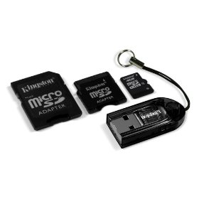 Show details of Kingston Flash Memory MBLY/4GB Mobilty Kit with 4 GB MicroSD Card Reader and 3 Adapters.