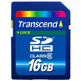 Show details of Transcend 16 GB SDHC Class 6 Flash Memory Card TS16GSDHC6E [Amazon Frustration-Free Packaging].