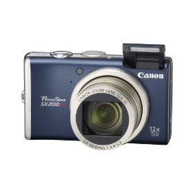 Show details of Canon PowerShot SX200IS 12 MP Digital Camera with 12x Wide Angle Optical Image Stabilized Zoom and 3.0-inch LCD (Blue).
