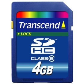 Show details of Transcend 4 GB SDHC Class 6 Flash Memory Card TS4GSDHC6E [Amazon Frustration-Free Packaging].