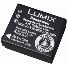 Show details of Panasonic CGA-S007A/1B Rechargeable Lithium Ion Battery for Panasonic DMC-TZ1-Series Digital Cameras.