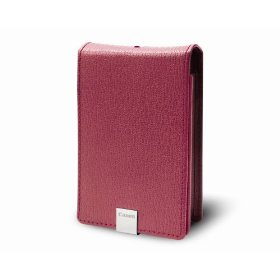 Show details of Canon PSC-1000 Deluxe Pink Leather Case for the Canon SD1000 and SD770IS Digital Cameras.