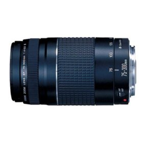 Show details of Canon EF 75-300mm f/4-5.6 III Telephoto Zoom Lens for Canon SLR Cameras.