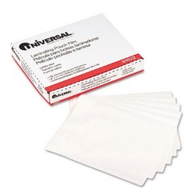 Show details of Clear Letter Size Laminating Pouches 9 x 11 1/2, 3 Mil, 100/Box (UNV84622) Category: Laminating Pouches.