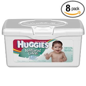 Show details of Huggies Natural Care Baby Wipes, Fragrance Free, 72-Count Tubs, 8-Pack (576 Wipes).