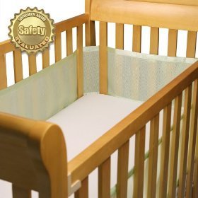Show details of BreathableBaby Crib Bumper for Slatted Cribs - Sage.
