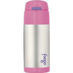 Show details of Foogo by Thermos Leak-Proof SS 12 oz Straw Bottle in Pink.