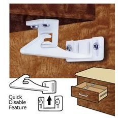Show details of Safe Lok Cabinet and Drawer Locks (6 pack) with Temporary Disable Feature by Mommy's Helper.