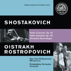 Show details of Shostakovich: Cello Concerto No1, Op107; Violin Concerto No1 (revised), Op99 [ORIGINAL RECORDING REMASTERED] .