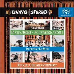Show details of Respighi: Pines of Rome; Fountains of Rome; Debussy: La mer [Hybrid SACD] [HYBRID SACD] .