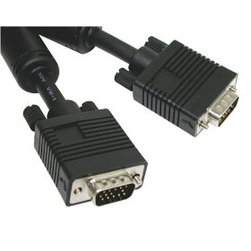Show details of Cables To Go - 28012 - 10ft Pro Series HD15 M/M SVGA Monitor Cable with Ferrites (Black).