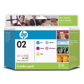Show details of HP 02 Inkjet Print Cartridge Color Combo Pack.