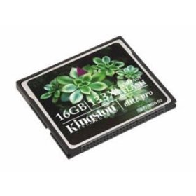 Show details of Kingston Elite Pro 16 GB 133x CompactFlash Memory Card CF/16GB-S2.