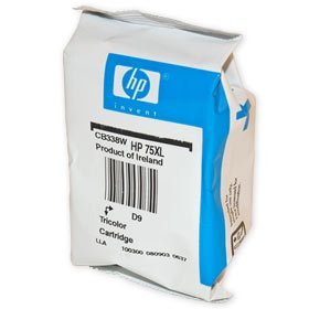 Show details of HP 75XL Tri-color Inkjet Print Cartridge (CB338WN).