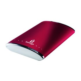 Show details of Iomega eGo 320 GB USB 2.0/FireWire 400 Portable External Hard Drive 34403 (Ruby Red).