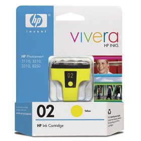 Show details of HP 02 Yellow Ink Cartridge (C8773WN).