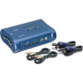 Show details of TRENDnet TK-209K 2-Port USB KVM Switch Kit with Audio (Includes 2x KVM Cables).