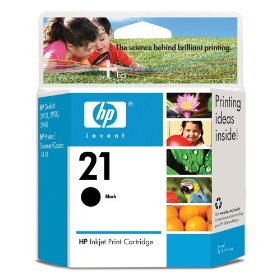 Show details of HP 21 Black Inkjet Print Cartridge (C9351AN).