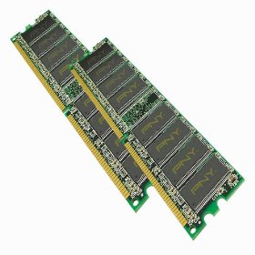 Show details of PNY OPTIMA 2GB (2x1GB) Dual Channel Kit DDR 400 MHz PC3200 Desktop DIMM Memory Modules MD2048KD1-400.