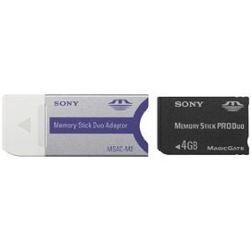 Show details of Sony 4 GB Memory Stick PRO DUO ( MSX-M4GS ) (Retail Package).