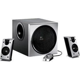 Show details of Logitech Z-2300 THX-Certified 200-Watt 2.1 Speaker System (Silver).