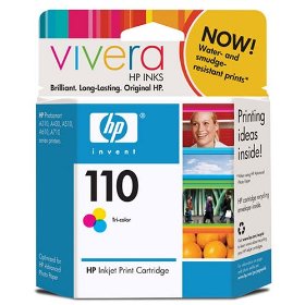 Show details of HP 110 Tri-Color Inkjet Print Cartridge (CB304AN).