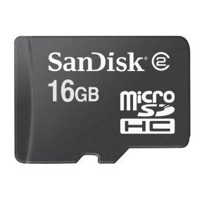 Show details of SanDisk 16GB microSDHC Card (SDSDQ-016G, Bulk Package).