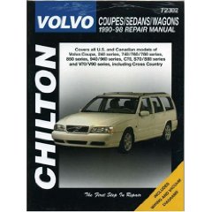 Show details of Volvo Coupes, Sedans, and Wagons, 1990-98 (Chilton's Total Car Care Repair Manual) (Paperback).