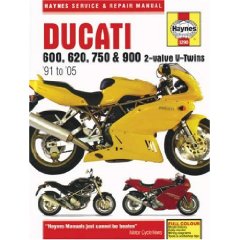 Show details of Ducati 600, 620, 750 & 900 2-valve V-Twins '91 to '05 (Haynes Service & Repair Manual) (Hardcover).