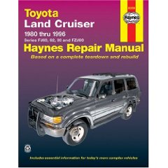 Show details of Toyota Land Cruiser FJ60, 62,80 & FZJ80, '80'96 (Haynes Manuals) (Paperback).