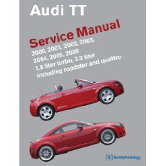 Show details of Audi TT Service Manual: 2000-2006: 1.8 liter turbo, 3.2 liter; including roadster and quattro (Paperback).